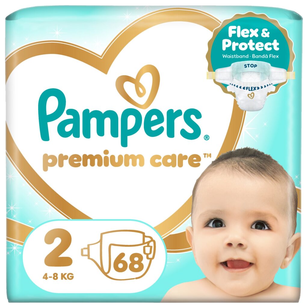 Пелени Pampers Premium Care Размер 2 4–8 кг 68 бр