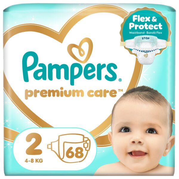 Пелени Pampers Premium Care Размер 2 4–8 кг 68 бр