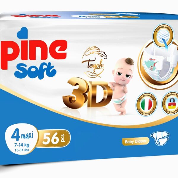 Пелени PINE Soft 3D Размер 4 7-14 кг 56 броя