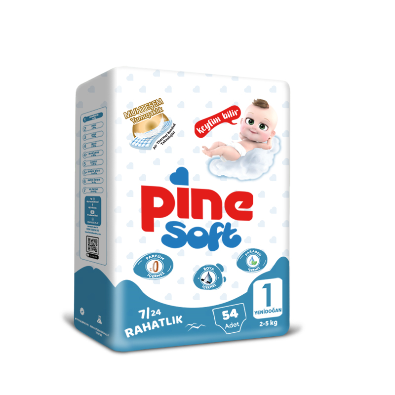 Пелени PINE Soft Размер 1 2-5 кг 54 броя