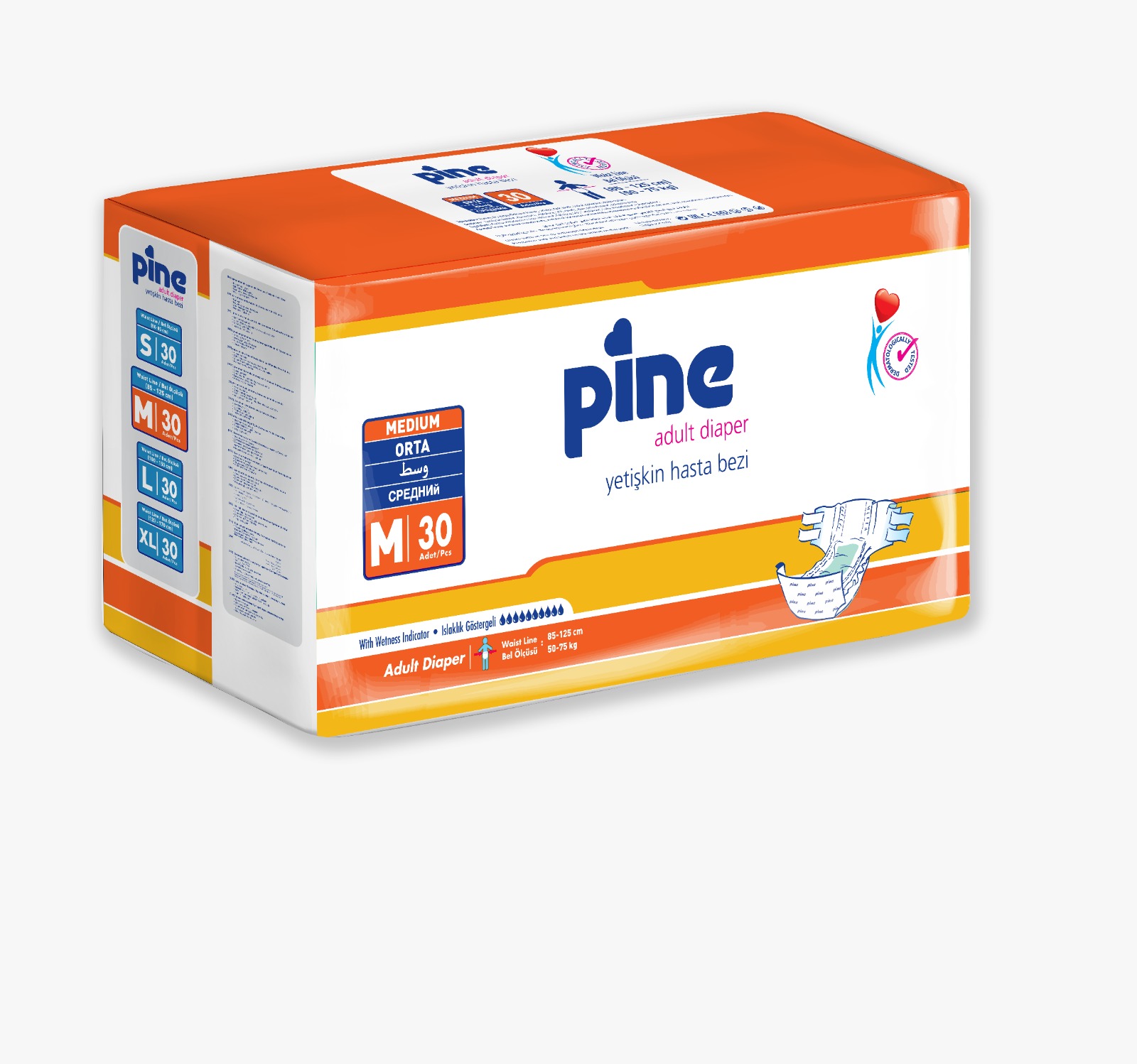 PINE пелени за възрастни с индикатор размер M х30 броя PINE пелени за възрастни с индикатор размер M х30 броя