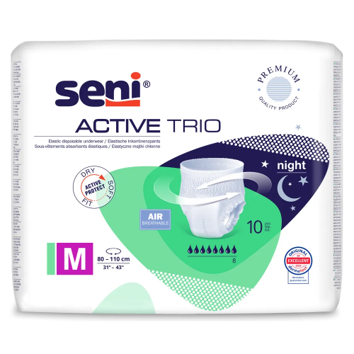 Seni Active Trio Еластични абсорбиращи гащи XL х 10 бр