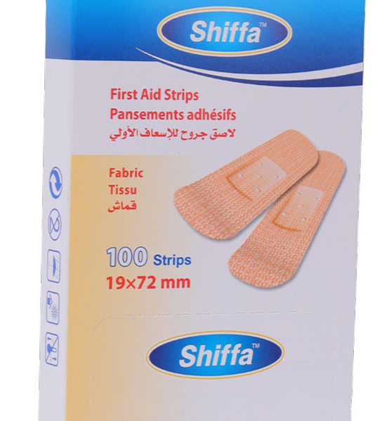 Shiffa Cotton Strips Лепенки за рани 19 × 72 мм 100 бр