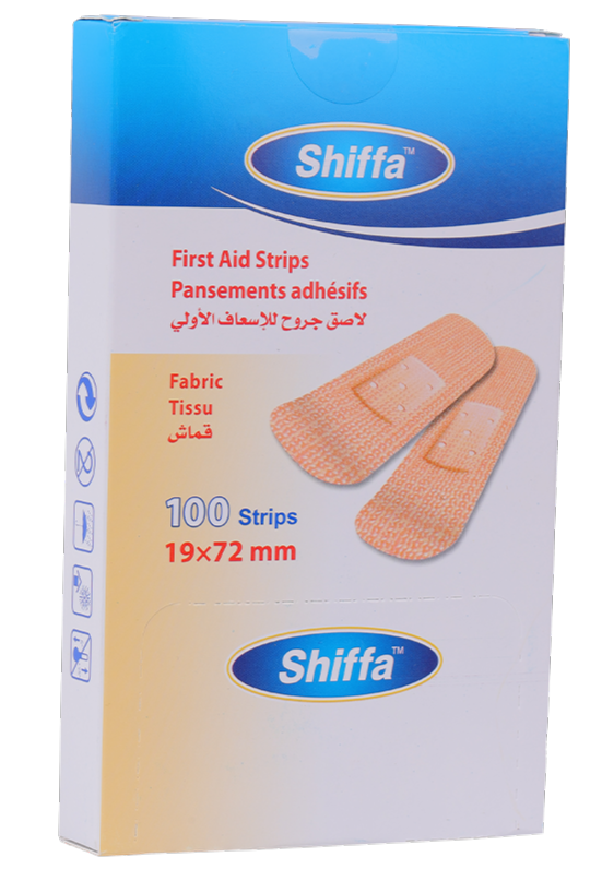 Shiffa Cotton Strips Лепенки за рани 19 × 72 мм 100 бр Shiffa Cotton Strips Лепенки за рани 19 × 72 мм 100 бр