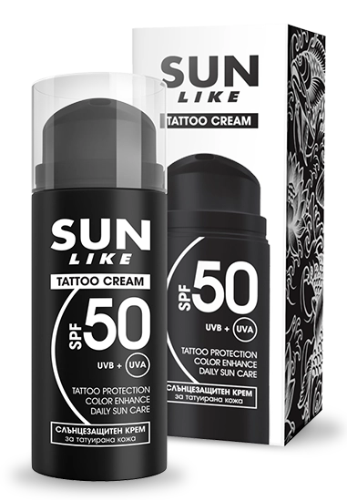 Sun Like Слънцезащитен крем за татуирана кожа SPF50 100 мл