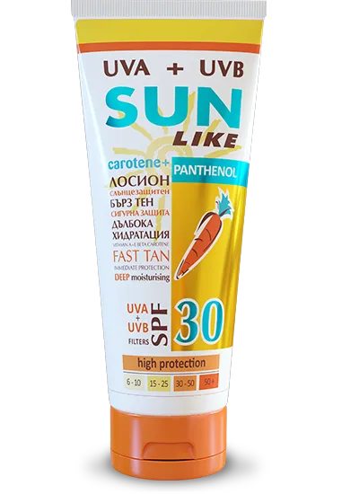 Sun Like Слънцезащитен лосион Panthenol SPF30 200 мл