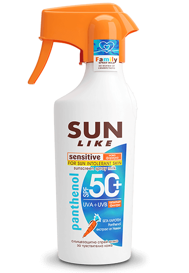 Sun Like Слънцезащитно спрей мляко Panthenol Family Sensitive SPF50+ 250 мл