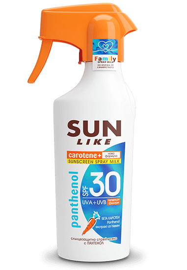 Sun Like Слънцезащитно спрей мляко Panthenol Family SPF30 250 мл