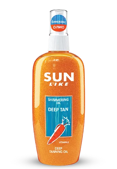 Sun Like Спрей масло за бърз загар с блестящи частици без SPF 150 мл