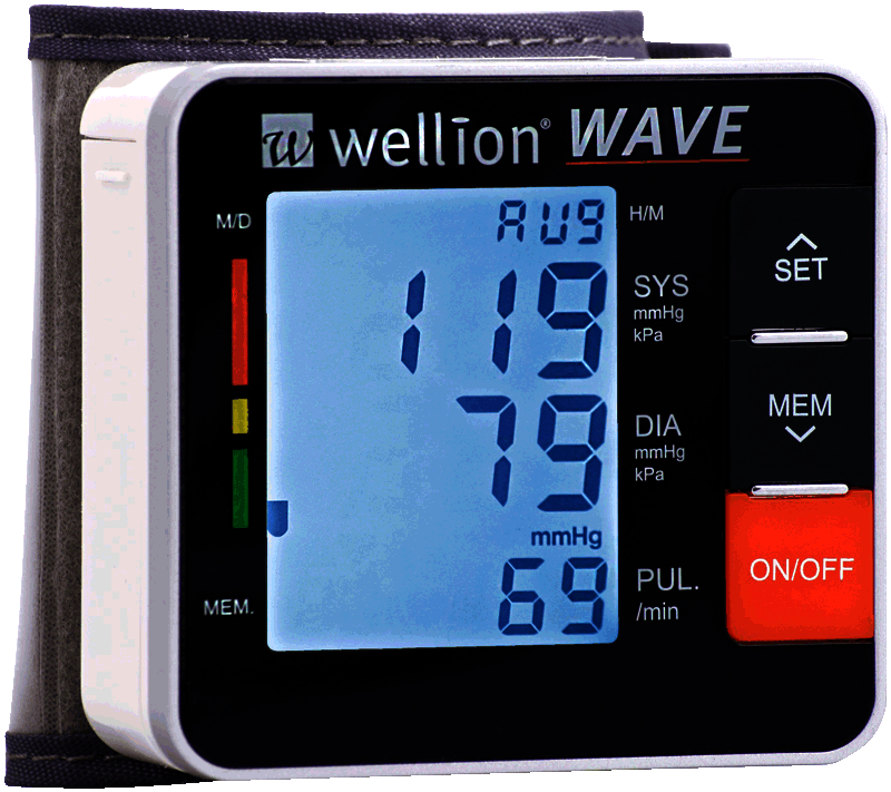 Wellion WAVE апарат за кръвно налягане за китка